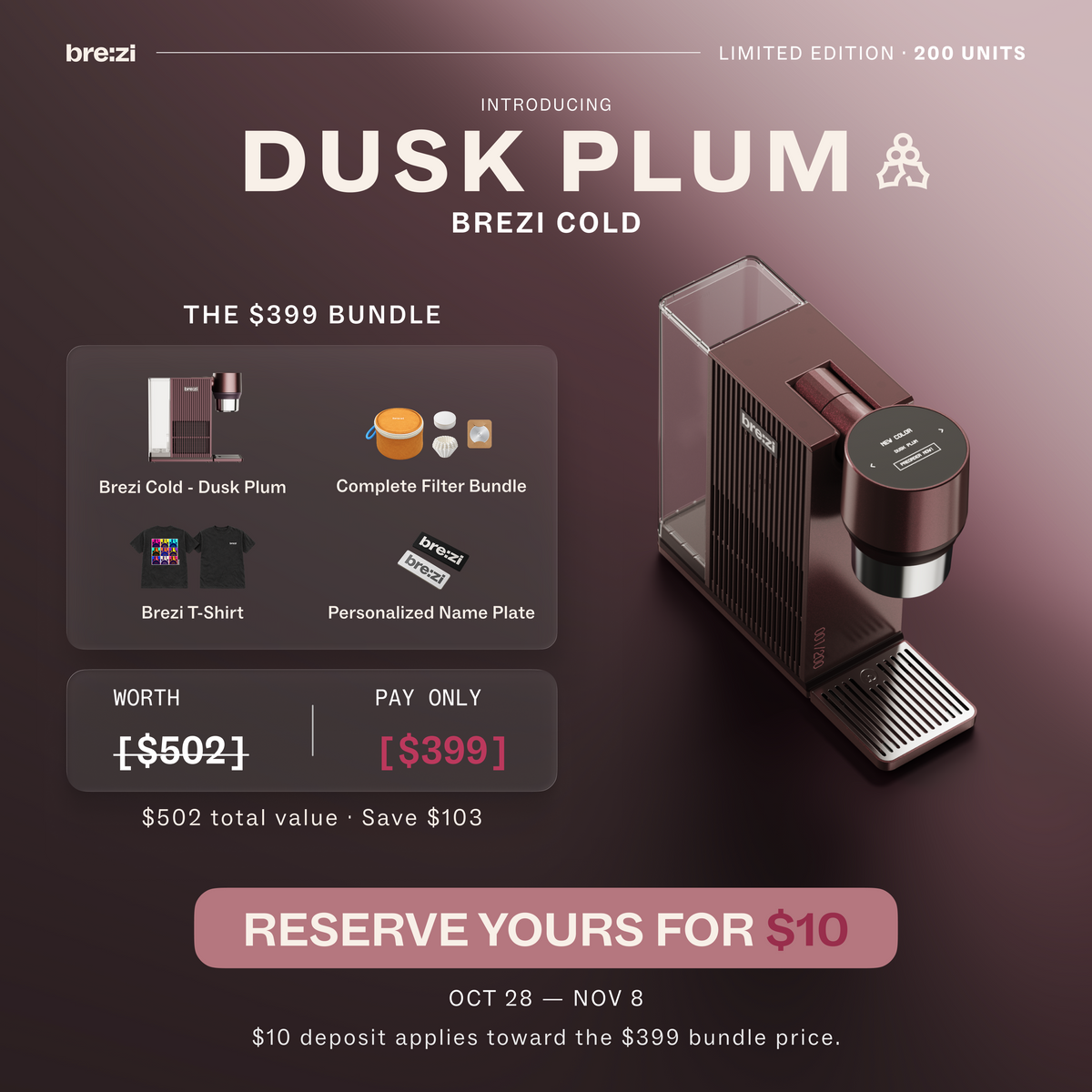 $10 to Lock In Your Exclusive Pre-Order Bundle Offer- 200 UNITS